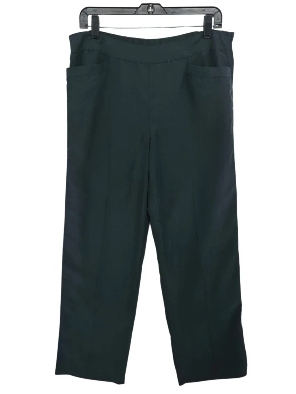 Jones New York Black Tencel Pull On Straight Leg Pants Medium Minimalist